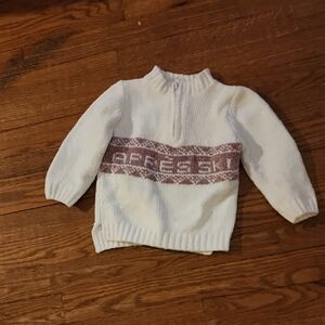 Nicole Miller White and Purple Kids Sweater